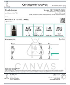 Alternative view of UAYA Tinctures 1500mg - CBD Full Spectrum