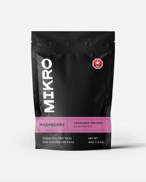 Mikro 1:1 Gummies 100mg - Raspberry