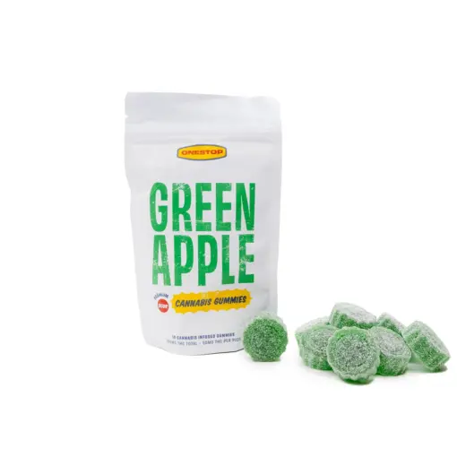 One Stop THC Gummies 500mg - Green Apple