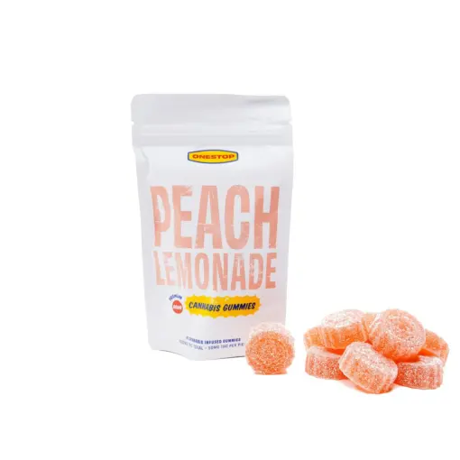 One Stop THC Gummies 500mg - Peach Lemonade