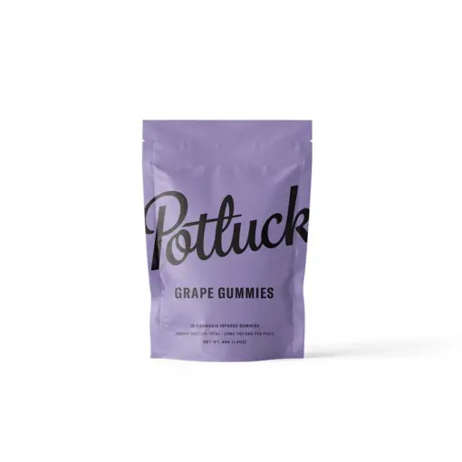Potluck 1:1 Gummies 200mg - Grape