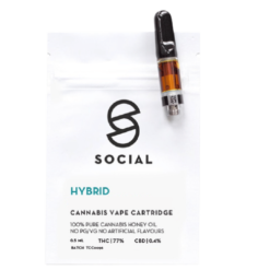Social - Honey Oil Cartridge (0.5ML) - Hybrid