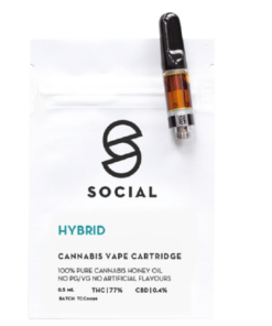 Social - Honey Oil Cartridge (0.5ML) - Hybrid