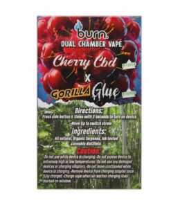 Alternative view of Burn Dual 6g Vape - Cherry CBD + Gorila Glue