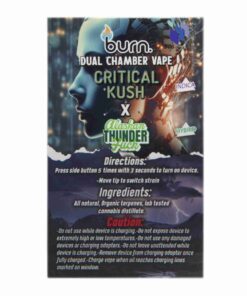 Alternative view of Burn Dual 6g Vape - Critical Kush + Alaskan Thunder Fuck