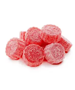 One Stop Very Cherry THC gummies, 10 pieces with 50mg THC each, classic cherry-flavored cannabis edibles for strong effects