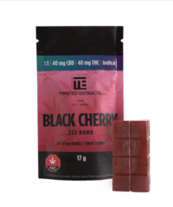 Twisted Extracts - Jelly Bombs 80mg - 1:1 Black Cherry (Indica)