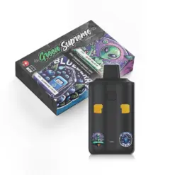 Switch between the creamy sweetness of Alien Gelato and the fruity fuel of Blueberry Diesel with Green Supreme’s trusted 6g dual chamber vape pen. Premium BC extracts, smooth performance, and two distinct strain experiences in one sleek device.