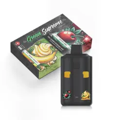 The Green Supreme 6g Dual Chamber Vape Pen combines two premium strains, Cherry Bomb and Banana Sherbet, in one sleek device. Crafted by Green Supreme, a trusted BC-based extraction brand, this rechargeable USB-C pen delivers 6 grams of pure, high-quality extract with rich flavour and smooth effects.