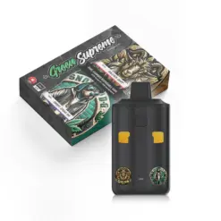 The Green Supreme 6g Dual Chamber Vape Pen brings you the uplifting Golden Goat and the relaxing Snoop Dogg OG in one powerful, USB-C rechargeable device. With 6 grams of premium extract from Green Supreme, BC’s trusted name in cannabis extractions, this pen offers smooth flavour, balanced effects, and dependable quality.