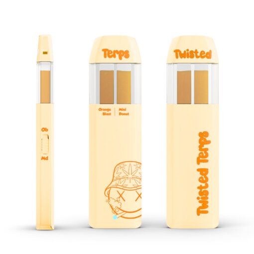 Enjoy a burst of citrus with Orange Blast or switch it up with the sweet, cozy flavor of Mini Donut. Two flavors, one versatile pen.