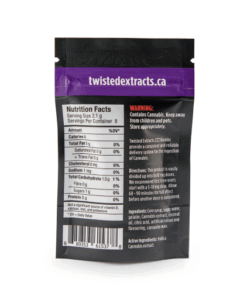 Twisted Extracts Jelly Bombs are a fan favorite across Canada for their delicious taste and consistent effects. This Fruit Punch Indica edition packs 80mg of THC per package, designed for relaxation, pain relief, and restful sleep.