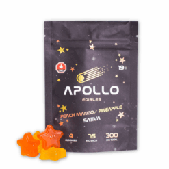 Apollo Shooting Star Gummies are crafted locally in British Columbia with precision and care. Each batch is made with high-quality THC oil and natural flavors to deliver a tasty, consistent edible experience.