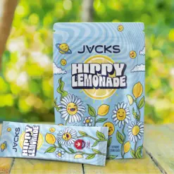 Big buzz, bold flavor. JACKS Hippy Lemonade 1000mg THC Drink Mix packs 10 sachets at 100mg THC each for serious, fast-acting fun in just 10–15 minutes.