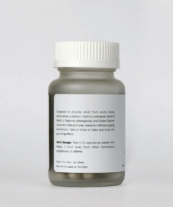 Neuro Botanicals Capsules (Microdose Vegan Caps) - Calm Neuro Botanicals Calm microdose capsules are a synergistic blend of Reishi, L-Theanine, Ashwaganda and Golden Teacher mushroom that promotes relaxation without causing drowsines