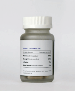 Neuro Botanicals Capsules (Microdose Vegan Caps) - Calm Neuro Botanicals Calm microdose capsules are a synergistic blend of Reishi, L-Theanine, Ashwaganda and Golden Teacher mushroom that promotes relaxation without causing drowsines