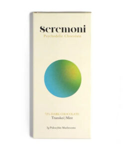Seremoni Psilocybin Chocolate Bar (3000mg) - Mint A high cocoa content and a skilful blend of the finest cocoa beans from Africa matched with Transkei mushrooms, a variety that originates in Africa! Powerful and tannic this recipe is for lovers of intense cocoa bitterness.