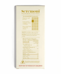 Seremoni Psilocybin Chocolate Bar (3000mg) - Orange Elegant blend of fair trade organic cocoa, orange and Golden Teacher mushrooms offering an extraordinary bitterness followed by a whole aromatic range of warm notes.