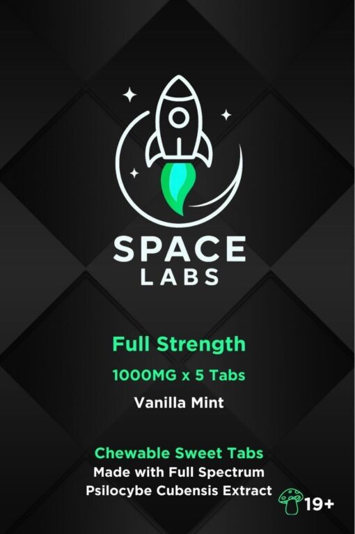 Space Labs - Chewable Sweet Mushroom Tabs - Full Strength (Vanilla Mint, 5g) offers a refined, next-level psilocybin experience - crafted for those who want depth, clarity, and intensity without compromise.