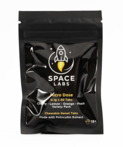 The Space Labs Chewable Sweet Mushroom Tabs - Variety Pack (3g) offers a fun, flavorful, and precise way to enjoy psilocybin. Each pack contains 30 tablets, each infused with 0.1g of premium psilocybin extract, for a total of 3 grams per pack.