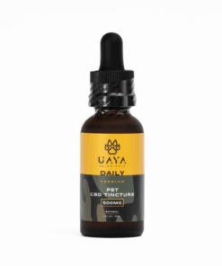 Uaya Botanicals Daily Pet CBD Tincture is formulated to keep your pet healthy, active, and comfortable. Made with CBD isolate, joint-supporting nutrients, and eco-friendly Algae Oil, this all-natural blend promotes mobility, skin and coat health, immune function, and overall vitality.