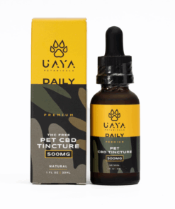 Uaya Botanicals Daily Pet CBD Tincture is formulated to keep your pet healthy, active, and comfortable. Made with CBD isolate, joint-supporting nutrients, and eco-friendly Algae Oil, this all-natural blend promotes mobility, skin and coat health, immune function, and overall vitality.