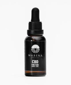 Marena Wellness - CBD Tincture 250mg Our CBD isolate tincture is produced from a pure form of CBD that contains no residual cannabinoids. This means that our isolate tincture contains zero THC, making it a great option for those who benefit from the effects of CBD but cannot, or do not wish to consume THC infused products.