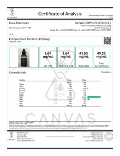 Alternative view of UAYA Tinctures 1500mg - CBD Full Spectrum
