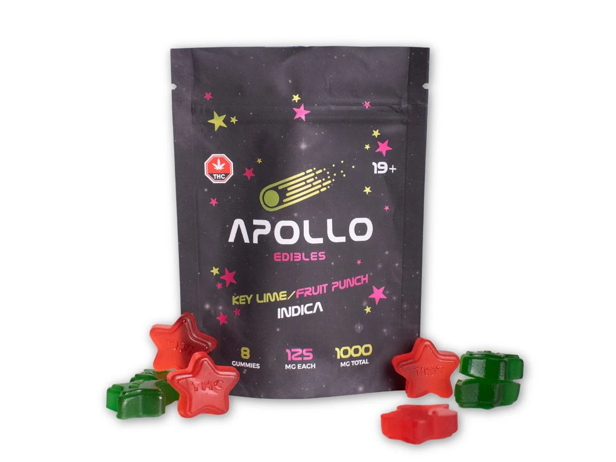 Apollo - Shooting Star Gummies (1000mg) - Key Lime / Fruit Punch (Indica)