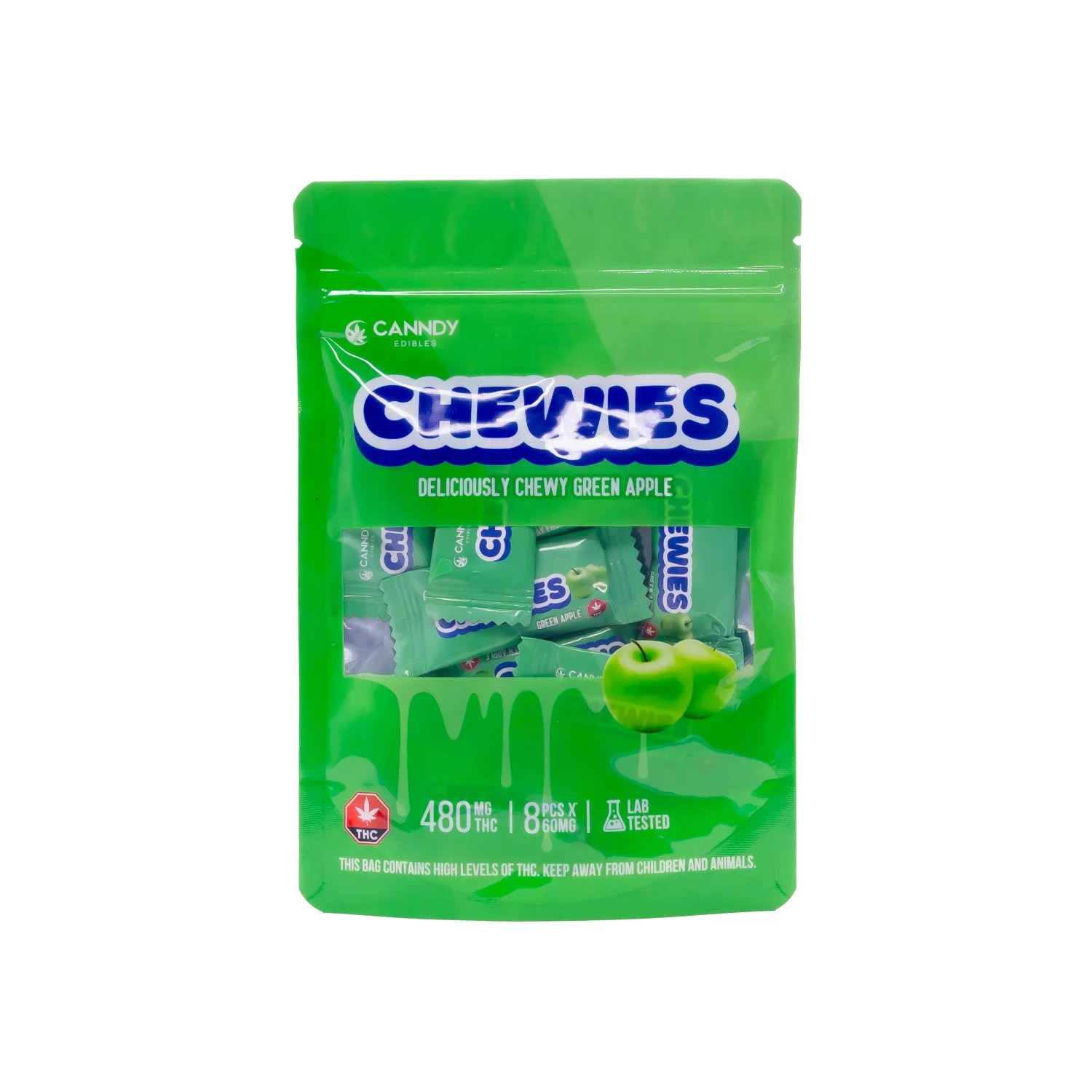 Canndy Edibles - Chewies (Green Apple 480mg THC)