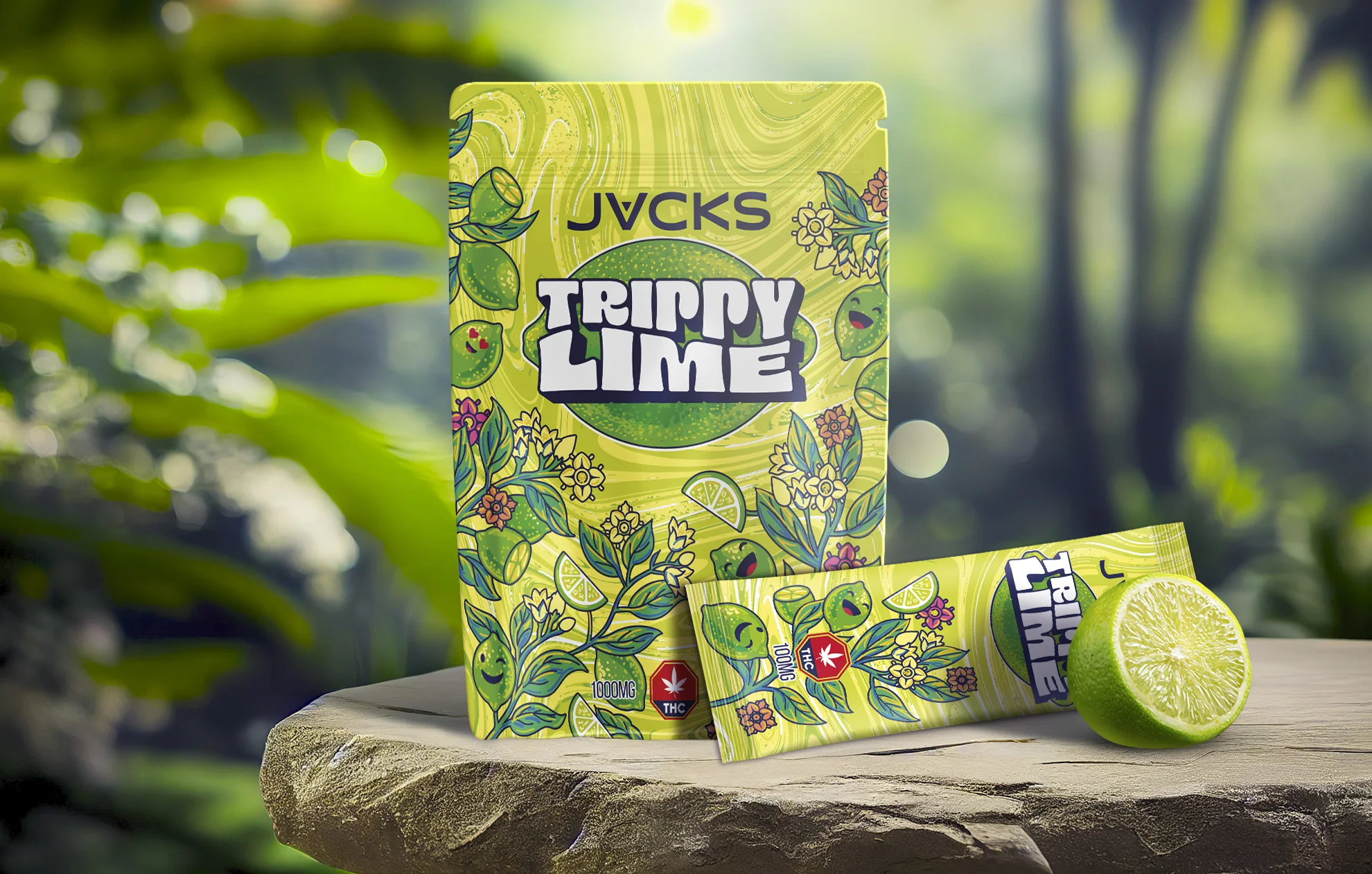 JACKS THC Powder Drink Mix - Trippy Lime 1000mg