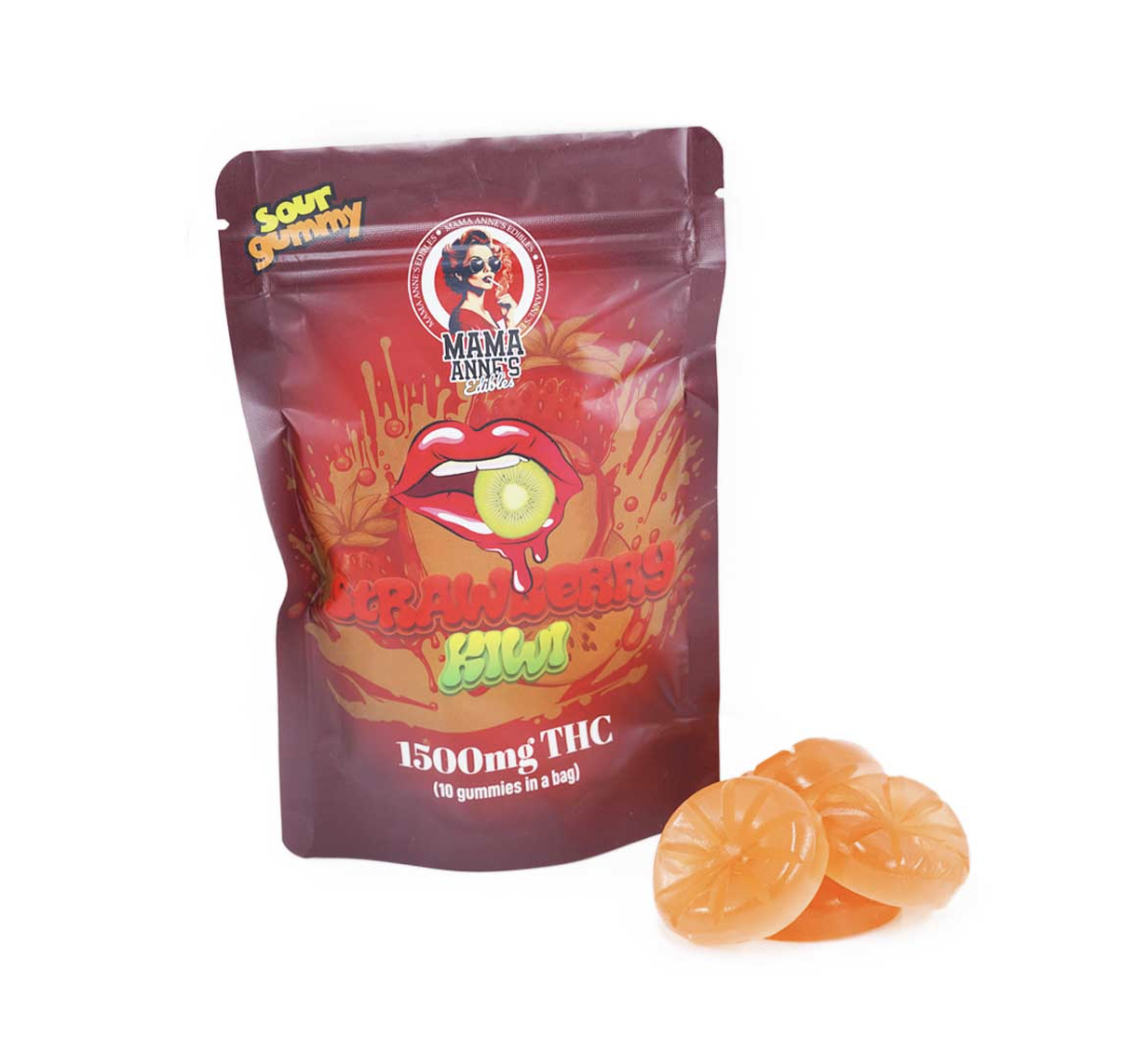 Mama Anne's Edibles 1500mg - Strawberry Kiwi Gummy (THC) - Image 2