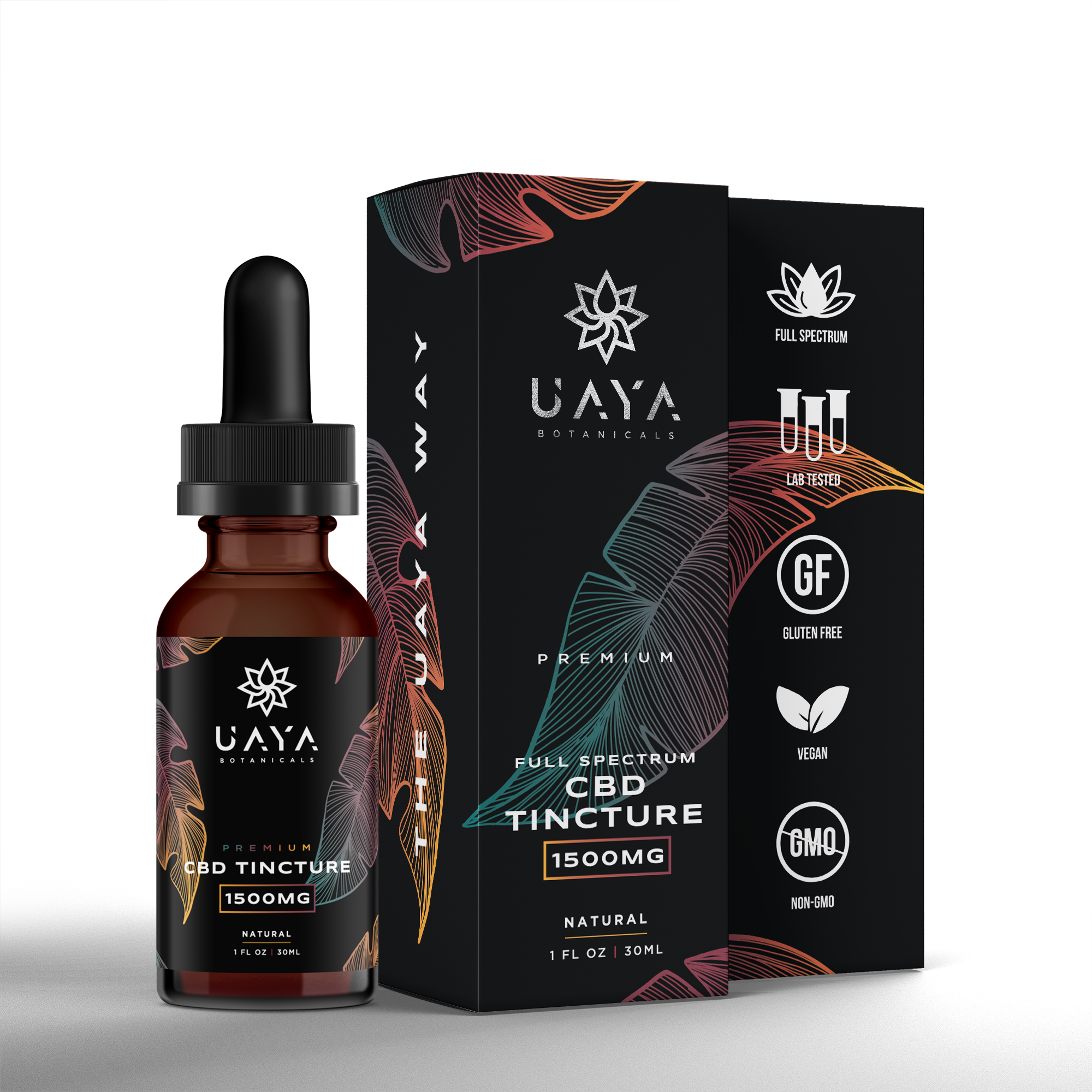 UAYA Tinctures 1500mg - CBD Full Spectrum