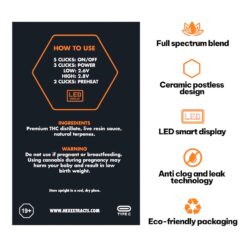 Alternative view of Hex Extracts Live Resin 2g Vape - King Lemonhead (Sativa)