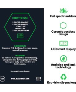 Alternative view of Hex Extracts Live Resin 2g Vape - Jealousy Punch (Hybrid)