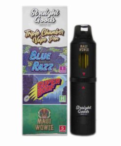 Straight Goods 9g Triple Chamber Vape - Blue Raz + Super Boof + Maui Wowie