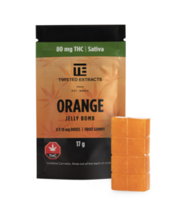 Twisted Extracts - Jelly Bombs 80mg - Orange (Sativa)
