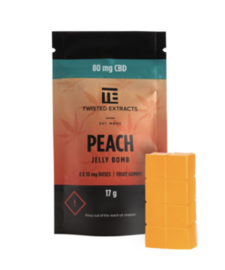 Twisted Extracts - Jelly Bombs 80mg - Peach (CBD)