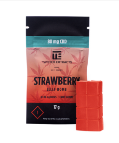 Twisted Extracts - Jelly Bombs 80mg - Strawberry (CBD)