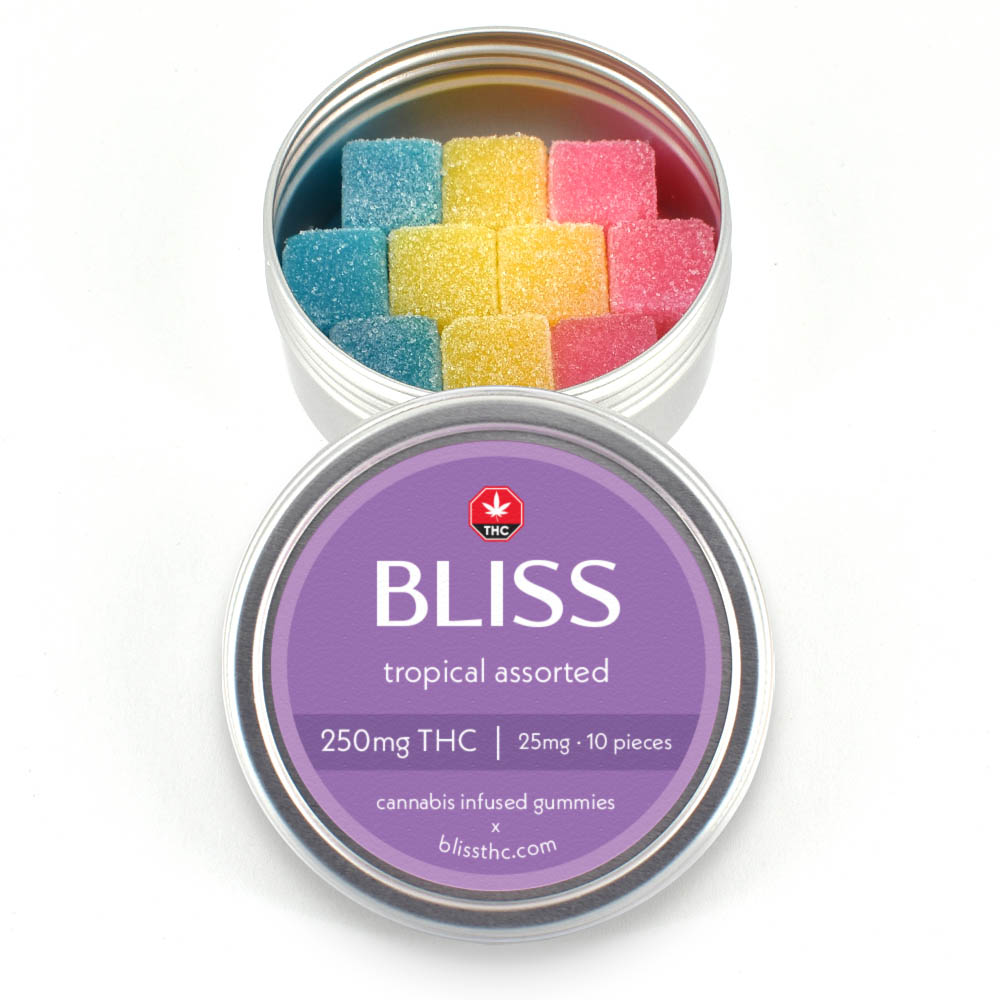 Bliss - THC Gummies (250mg) - Tropical Assorted