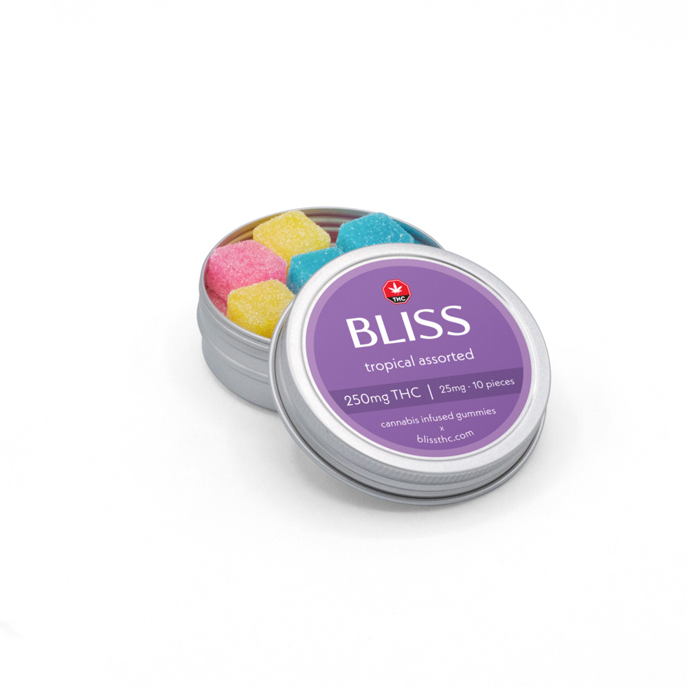 Bliss - THC Gummies (250mg) - Tropical Assorted - Image 2