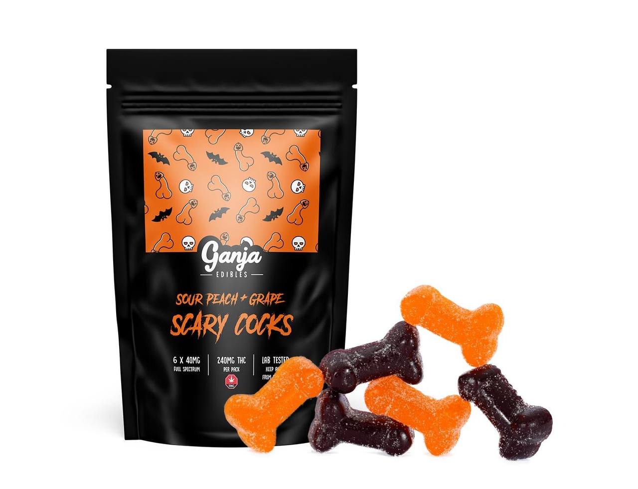 Ganja Scary Cocks Gummies (6x40mg THC)