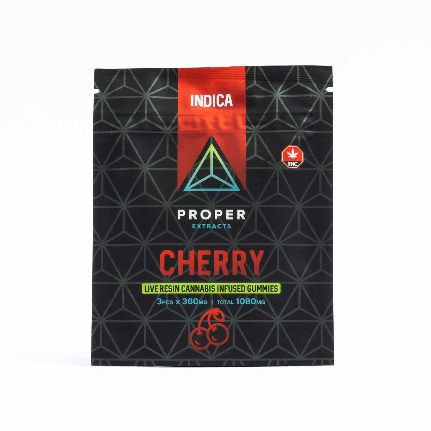 Proper Extracts - 1080mg THC Gummies - Cherry (Indica) - Image 3