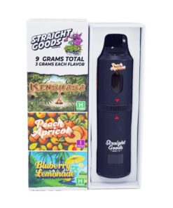 Straight Goods 9g Triple Chamber Vape - Kinshasa + Blueberry Lemonade + Peach Apricot