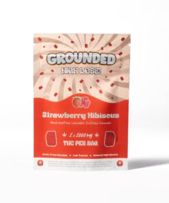 Alternative view of Grounded High Dose Bricks - Strawberry Hibiscus 1000mg