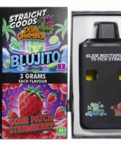 Alternative view of Straight Goods 6g Dual Chamber Vape – Blujito + Sour Patch Strawberry