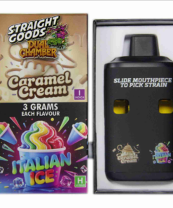 Alternative view of Straight Goods 6g Dual Chamber Vape – Caramel Cream + Italian Ice