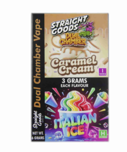 Straight Goods 6g Dual Chamber Vape – Caramel Cream + Italian Ice