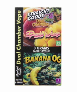 Straight Goods 6g Dual Chamber Vape – Peach Mango + Banana OG