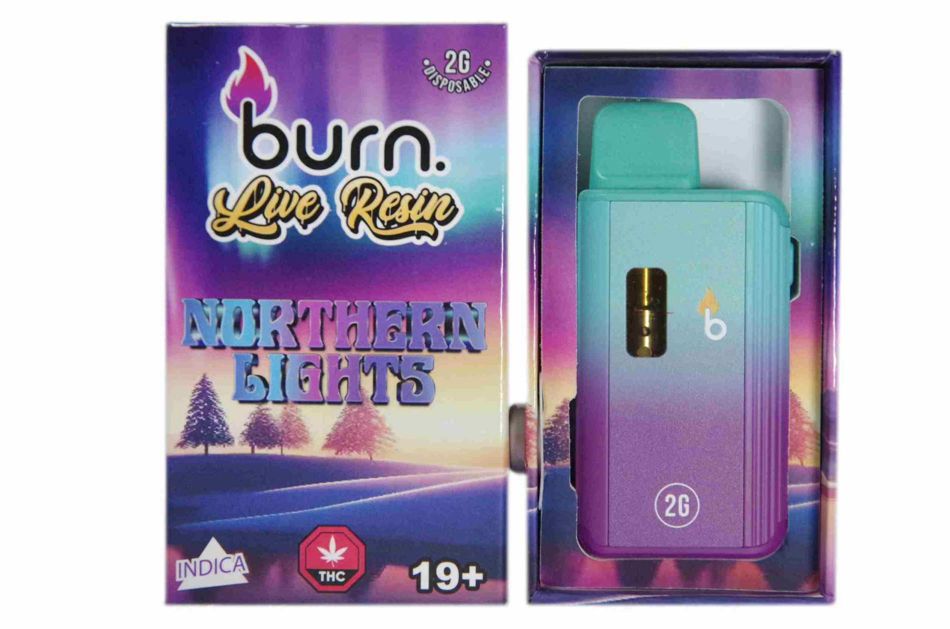 Burn Live Resin Vape (2g) - Northern Lights (Indica)